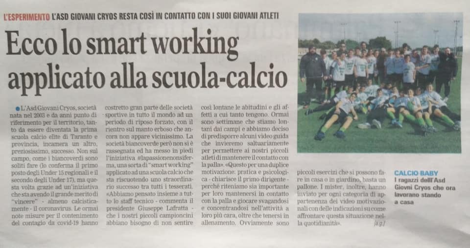 Il nostro speciale “Smart working” sulla Gazzetta del Mezzogiorno! ??