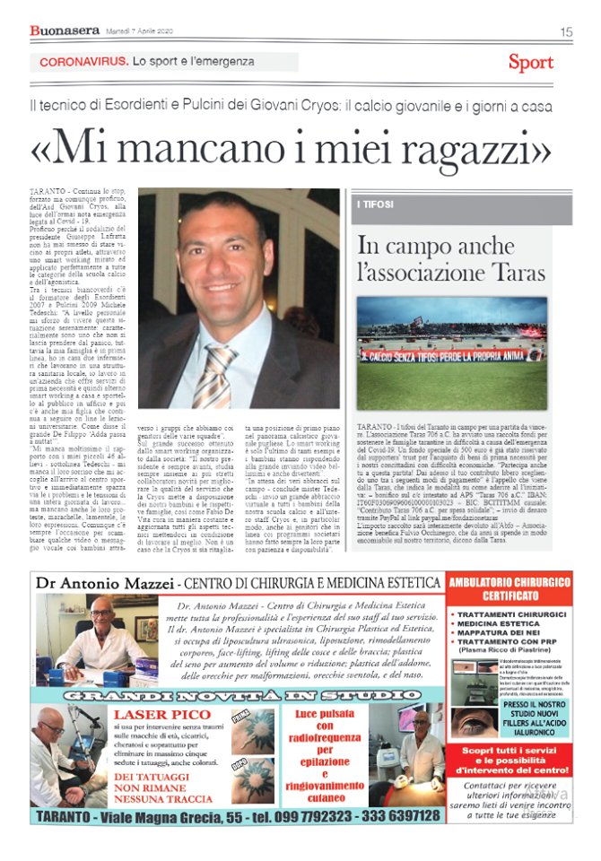 Siamo sul Taranto Buonasera!!