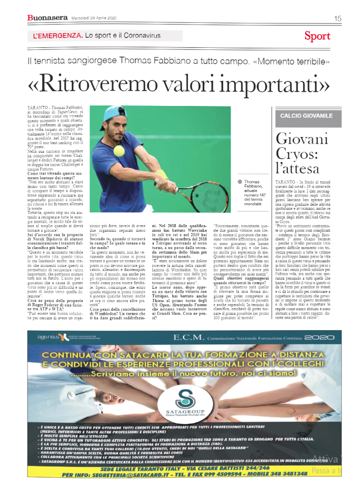 Giovani Cryos, l’attesa [Taranto Buonasera]