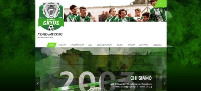 Online il nuovo sito dell’Asd Giovani Cryos