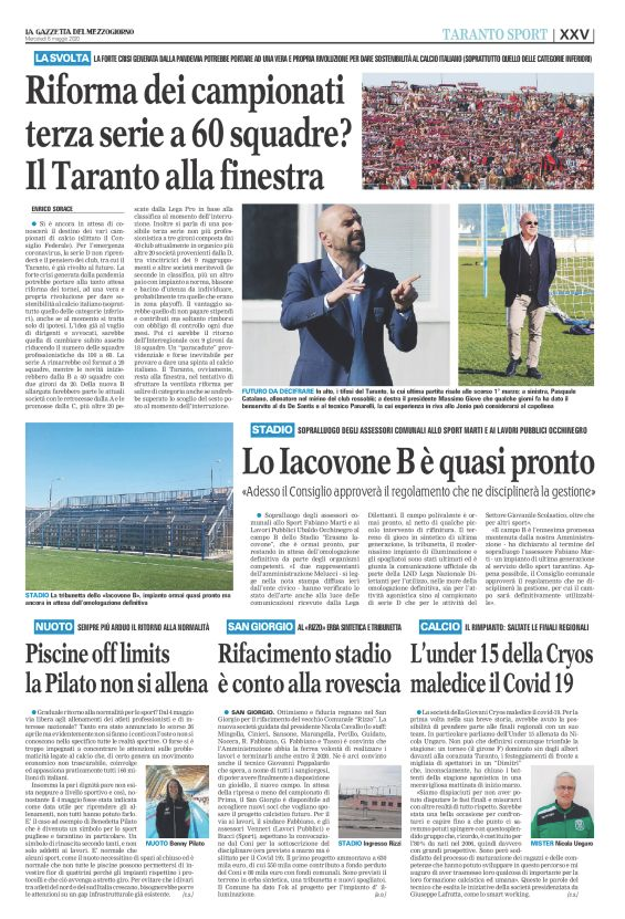 L’Under 15 della Cryos maledice il Covid 19 [Gazzetta del Mezzogiorno]