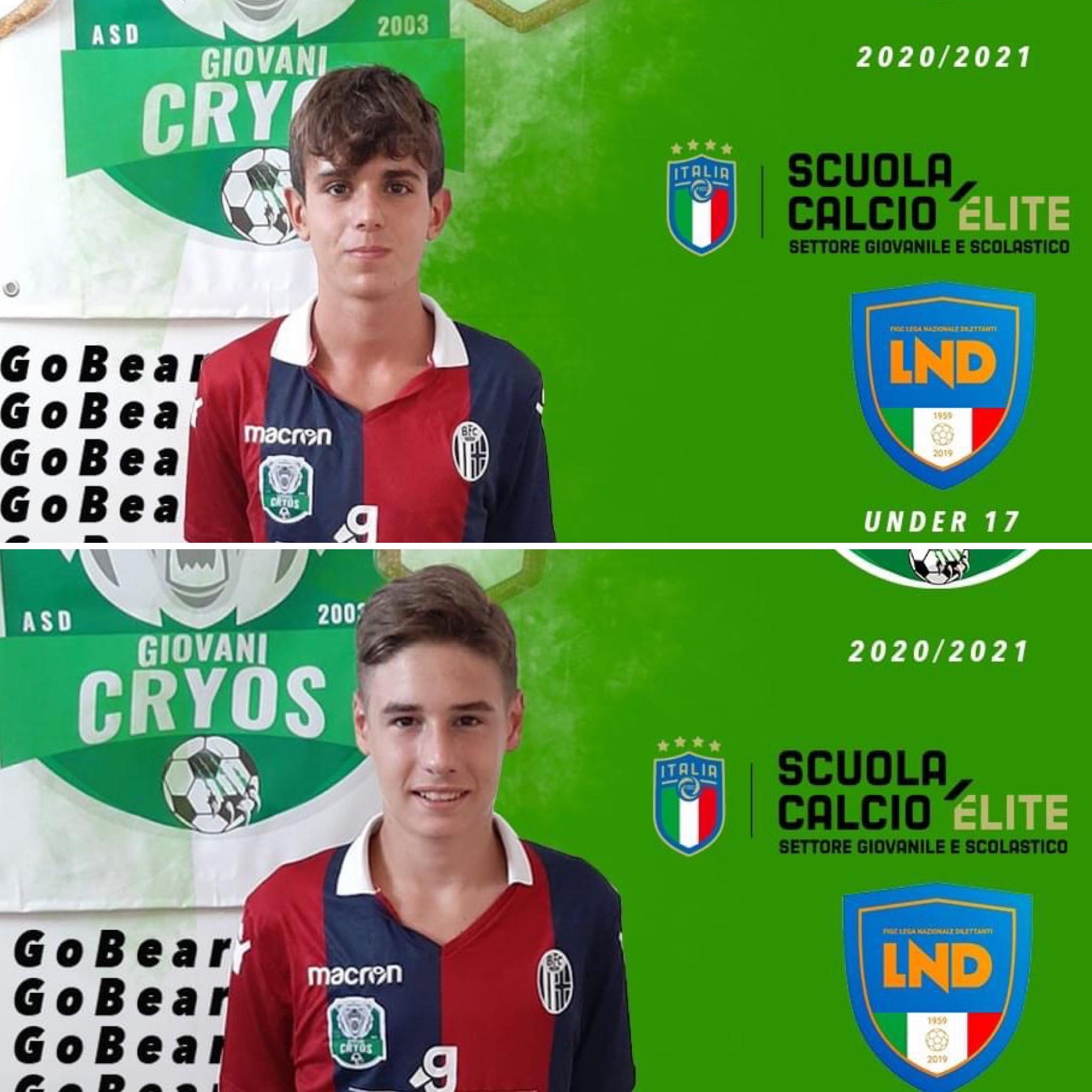 Nuovi arrivi per l’Under 17 della Cryos: firmano Gurrado e Albano