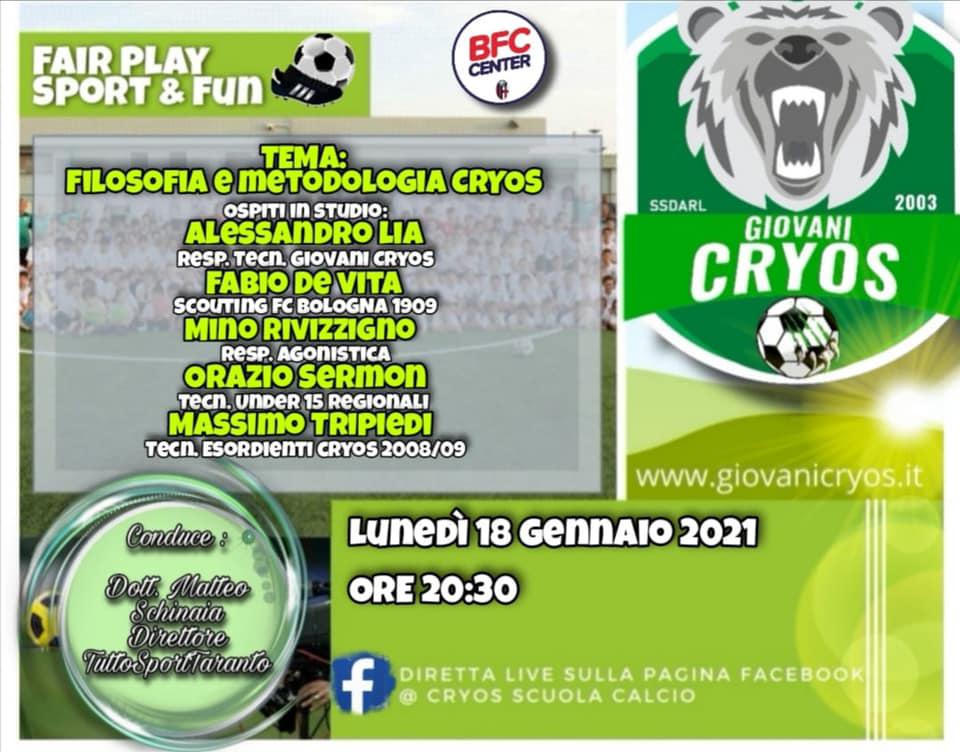 La filosofia e la metodogia Cryos nel quindicesimo appuntamento di Fair Play